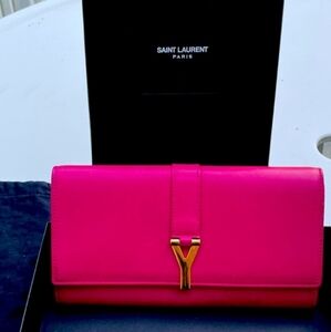 Authentic YSL classic Y wallet